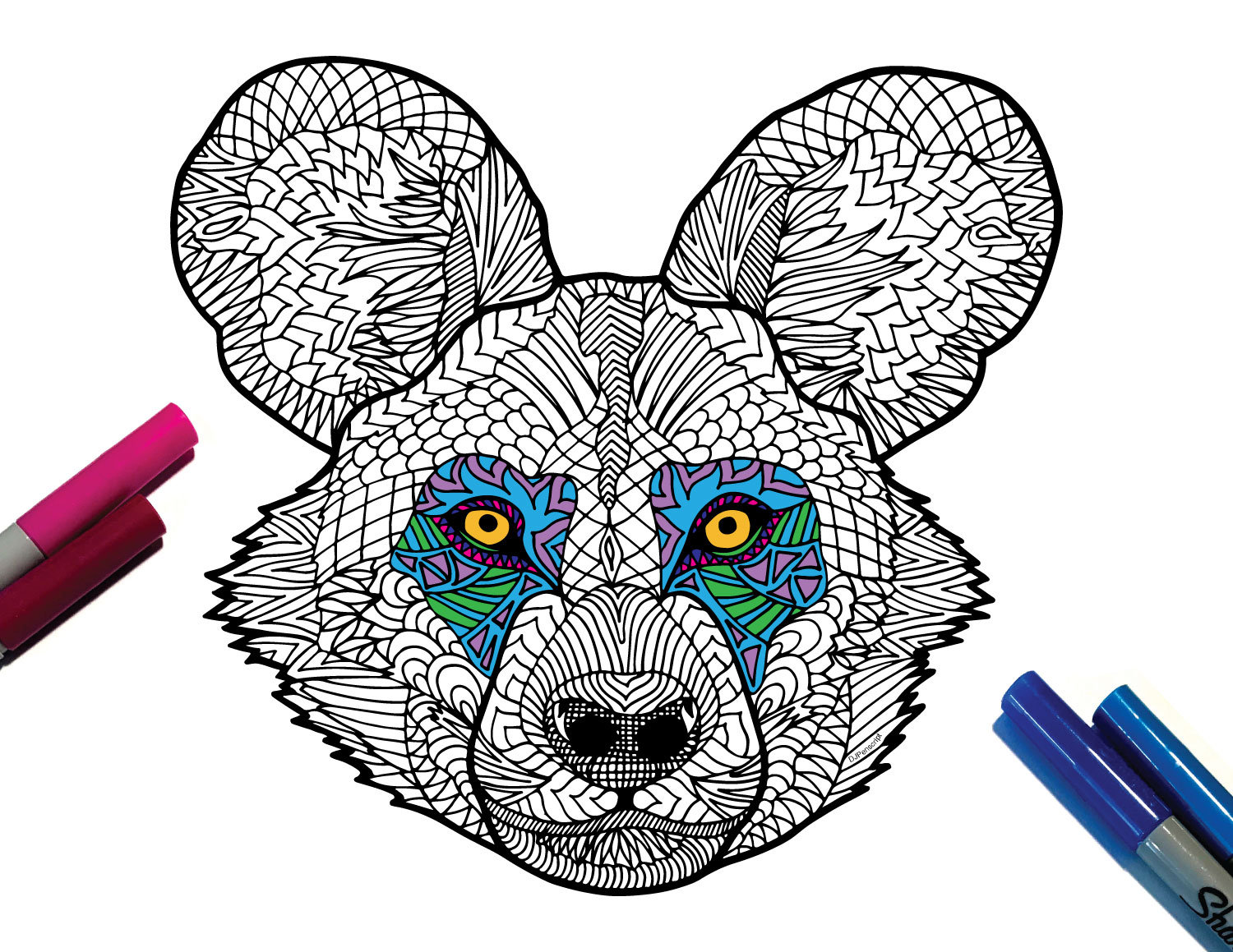 Buy african wild dog endangered animal pdf animal coloring page online in india