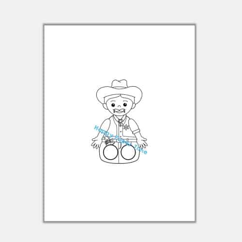 Wild west finger puppet kids coloring craft