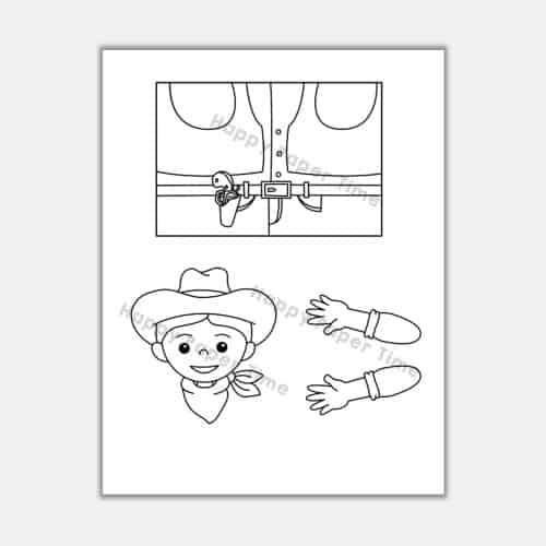 Wild west toilet roll paper printable kid craft