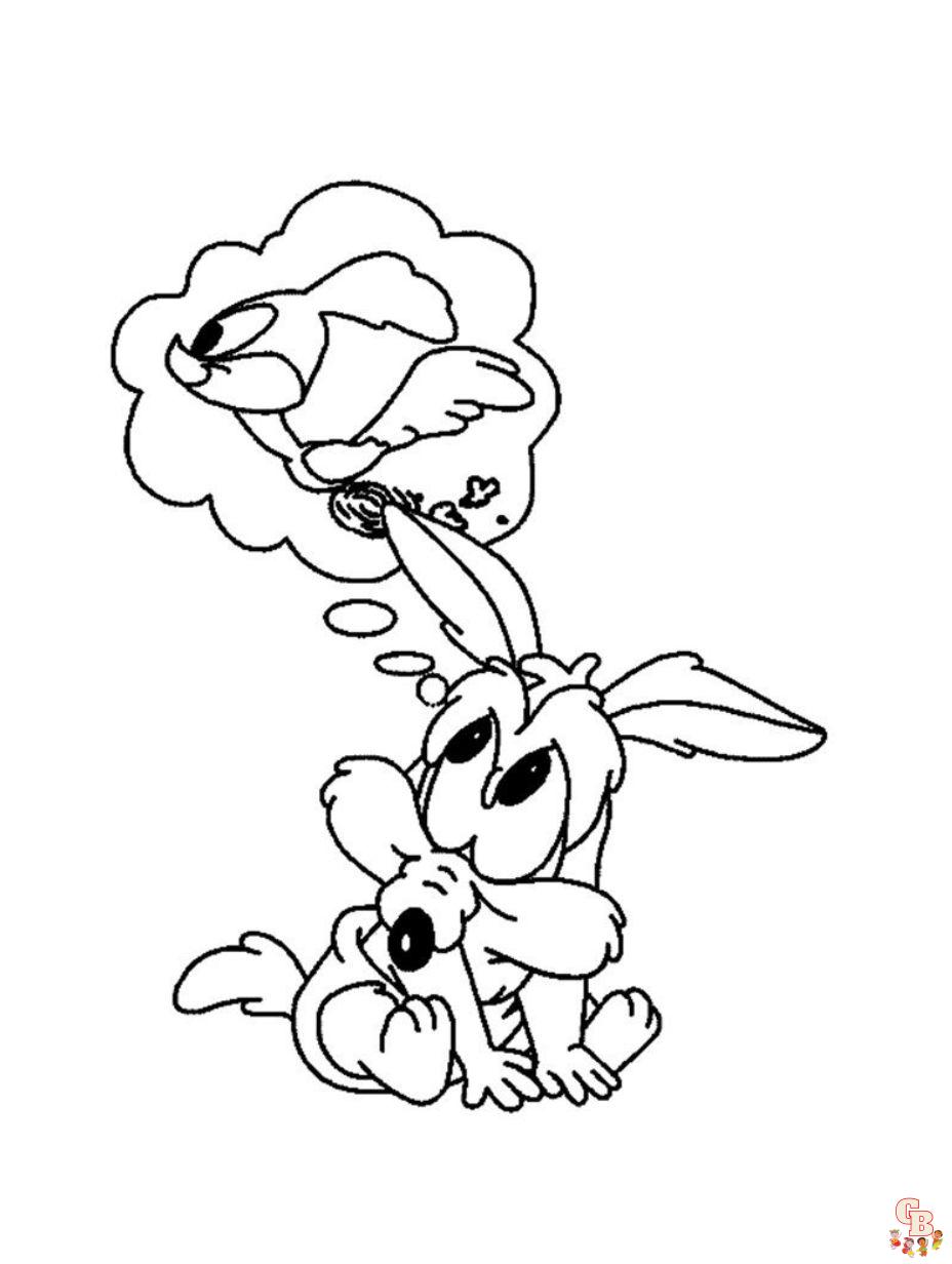Discover the world of cute baby wile e coyote coloring pages