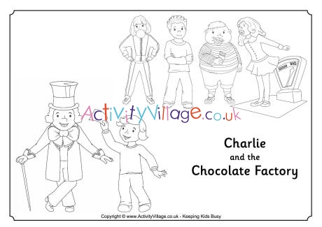 Charlie and the cholate factory louring page
