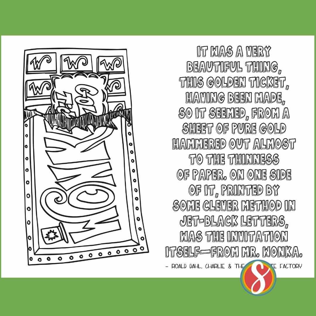 Charlie the chocolate factory coloring pages â stevie doodles