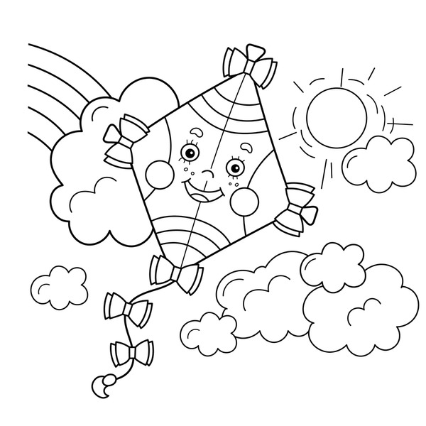 Thousand coloring book kite royalty