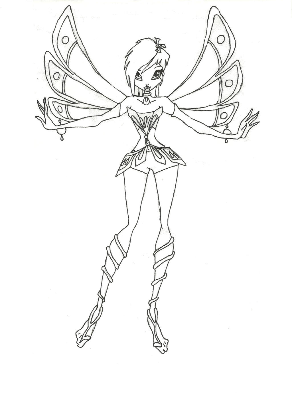 Winx club enchantix tecna coloring page by winxmagic on