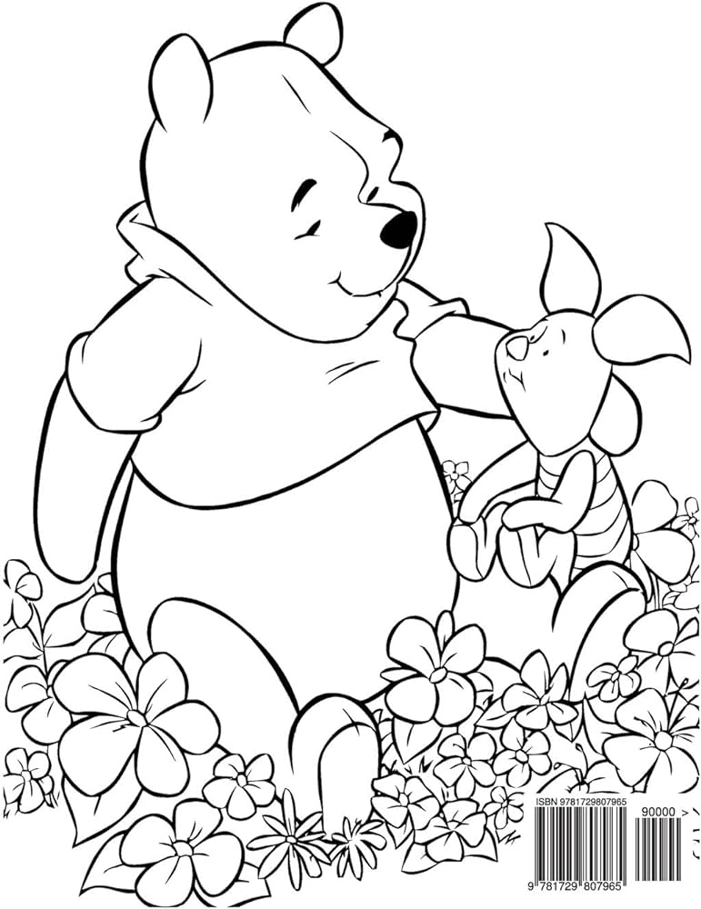 Winnie the pooh coloring book coloring book for kids and adults activity book with fun easy and relaxing coloring pages by