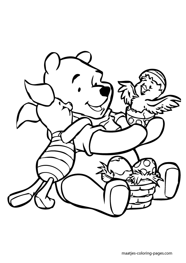 Winnie the pooh easter coloring pages