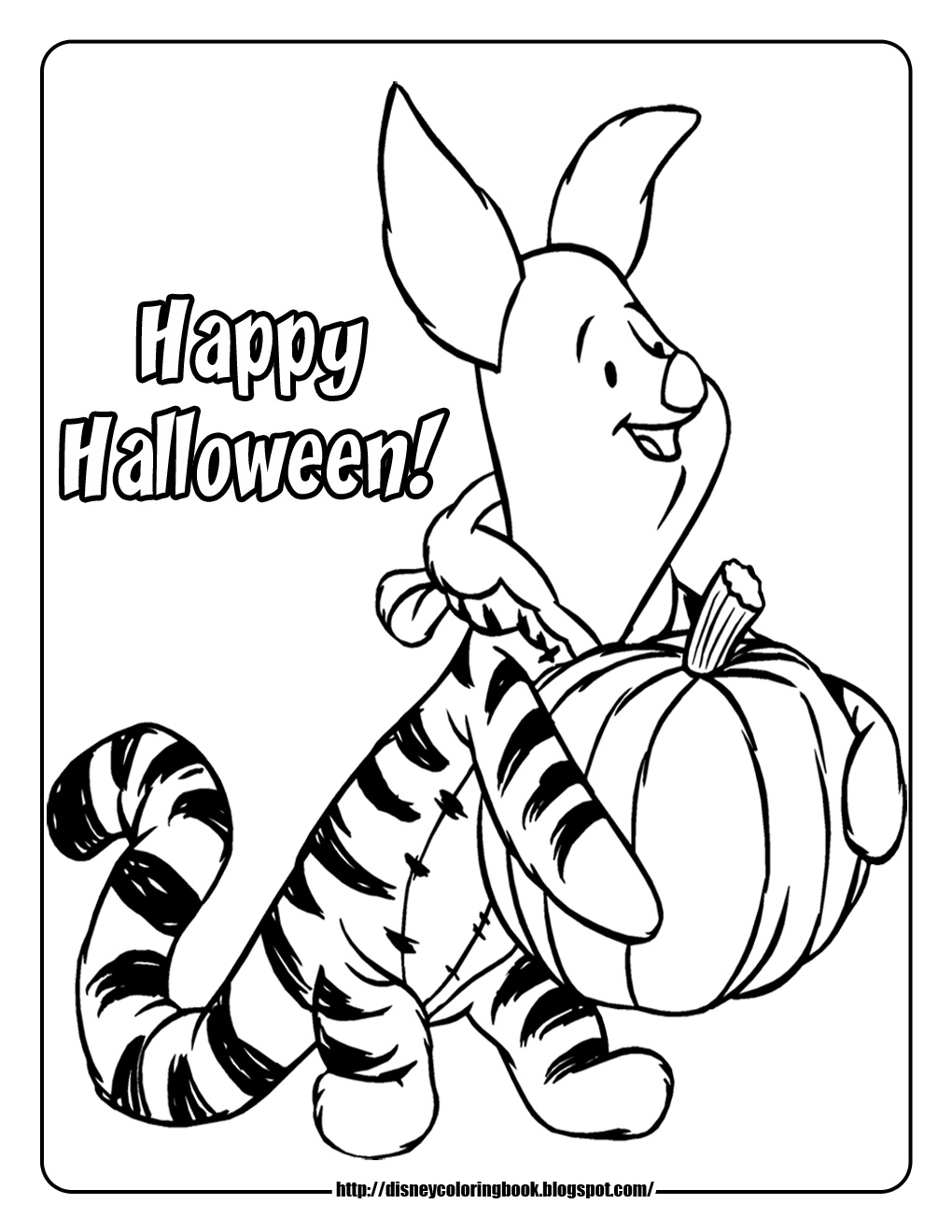 Pooh and friends halloween free disney halloween coloring pages team colors