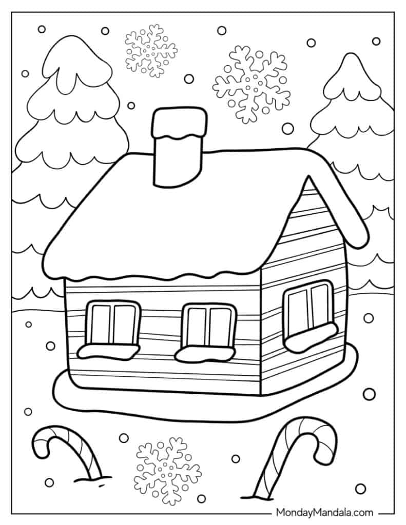 Winter coloring pages free pdf printables