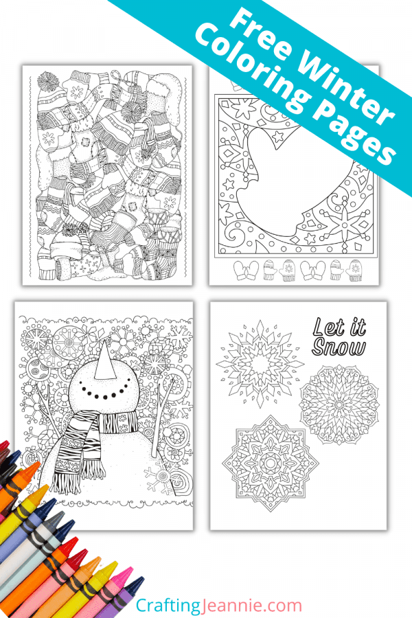 Winter coloring pages free printable