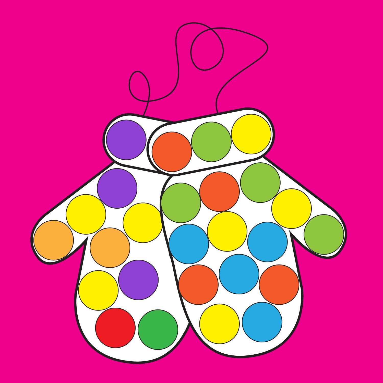 Mittens coloring page free printable