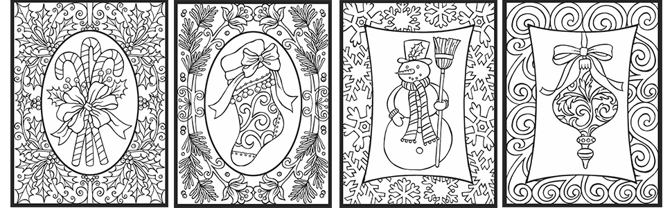 Christmas cheer stained glass coloring book dover christmas coloring books noelle dahlen books