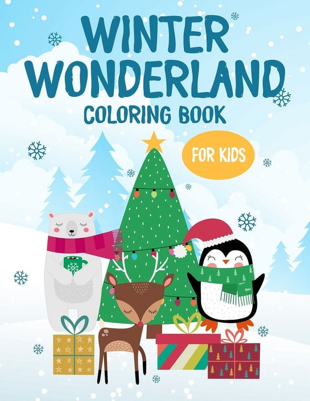 Winter wonderland coloring book for kids fun