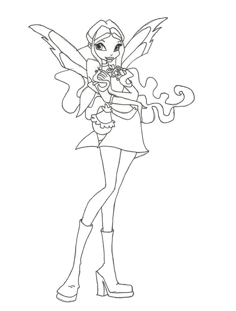 Winx club charmix layla coloring page by winxmagic on