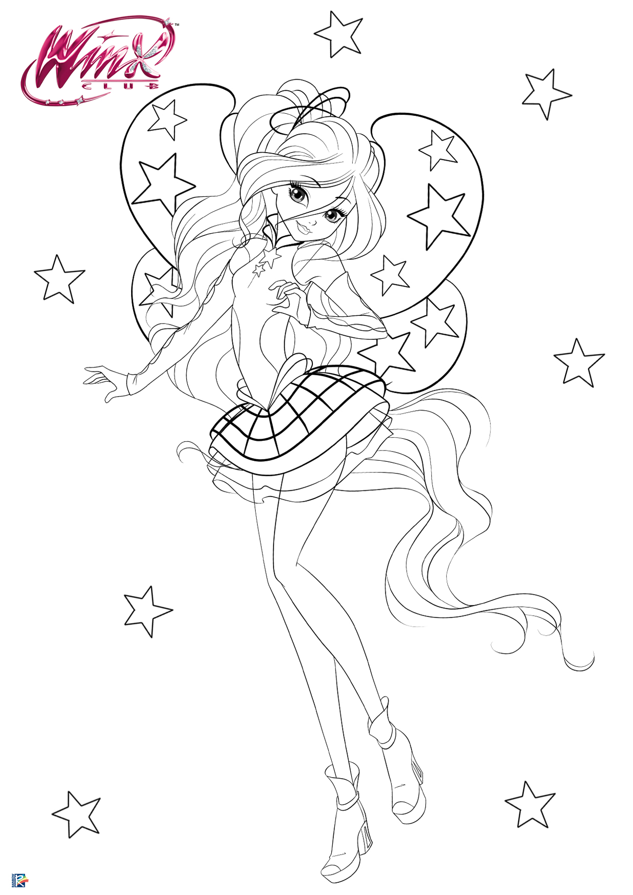 Winx club season coloring pages with cosmix transformation