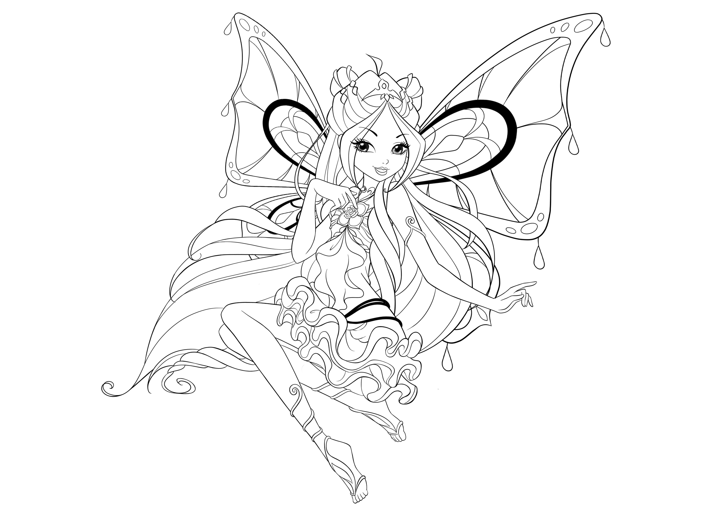 Winx club season enchantix coloring pages