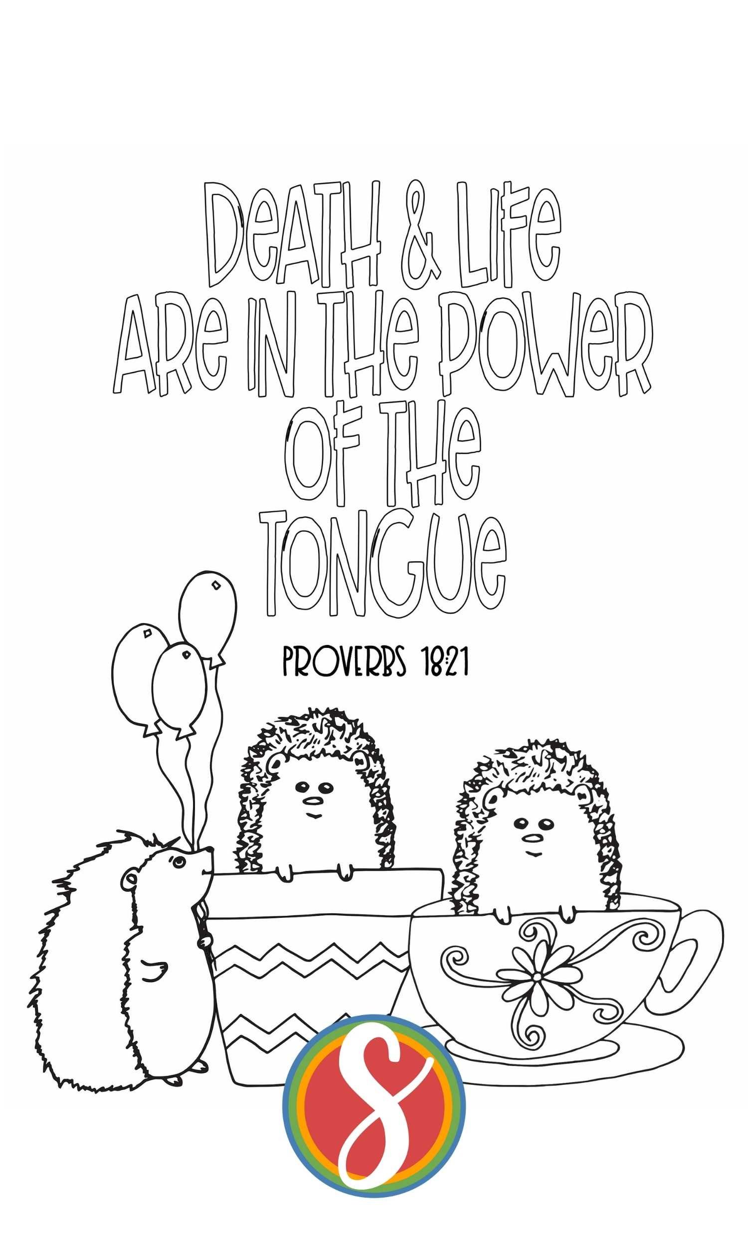 Free proverbs coloring pages