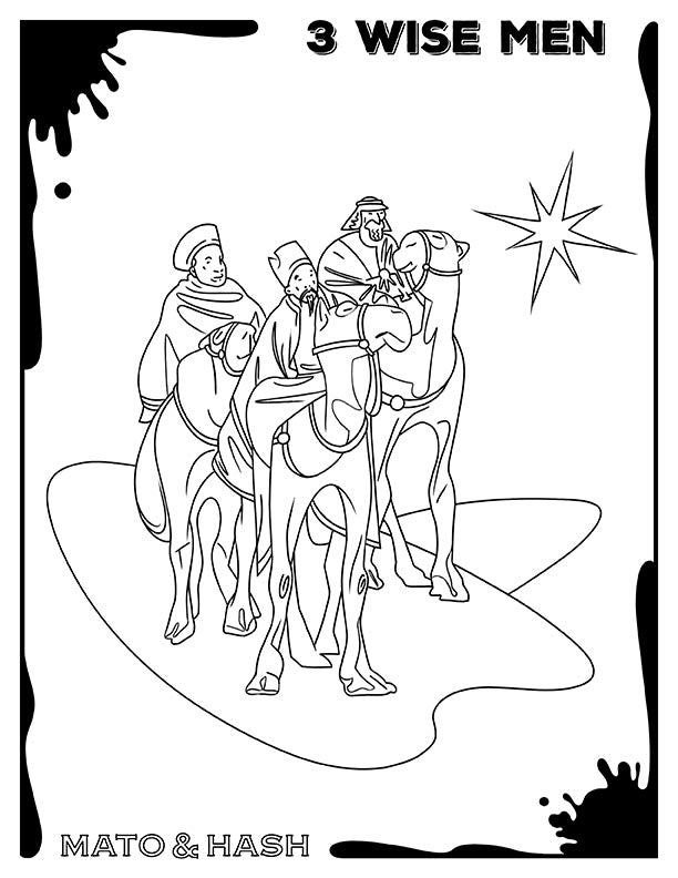 Free bible character coloring page printouts
