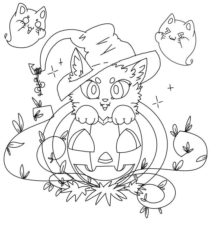 Pumpkin cat