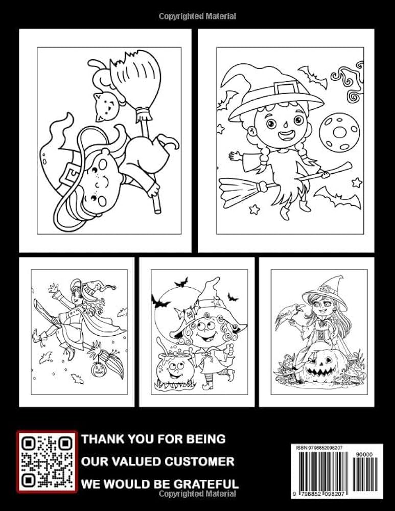 Little witch coloring book cute witches coloring pages for boys girls to have fun relaxation gift idea for special occasions walsh duncan books