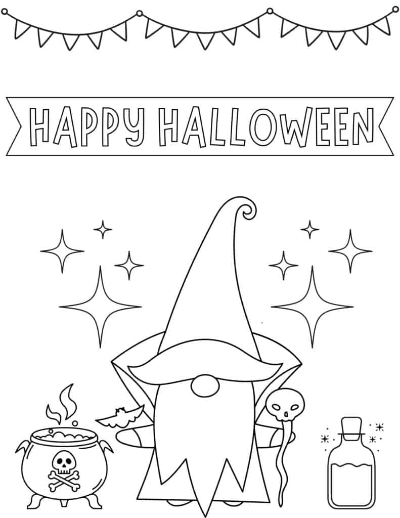 Free halloween witch coloring pages