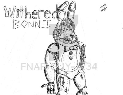 Withered bonnie drawing by fnaf