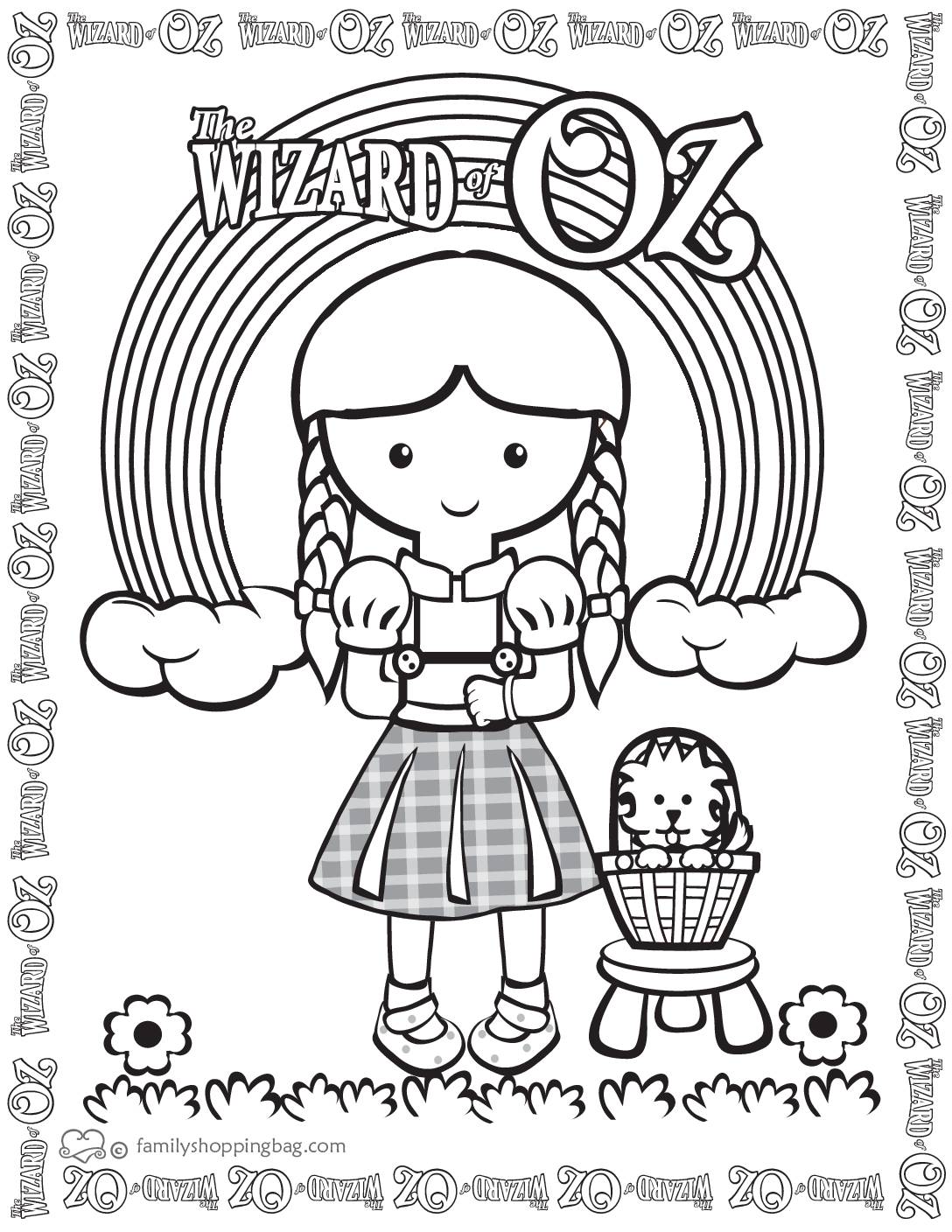 Coloring page wizard of oz