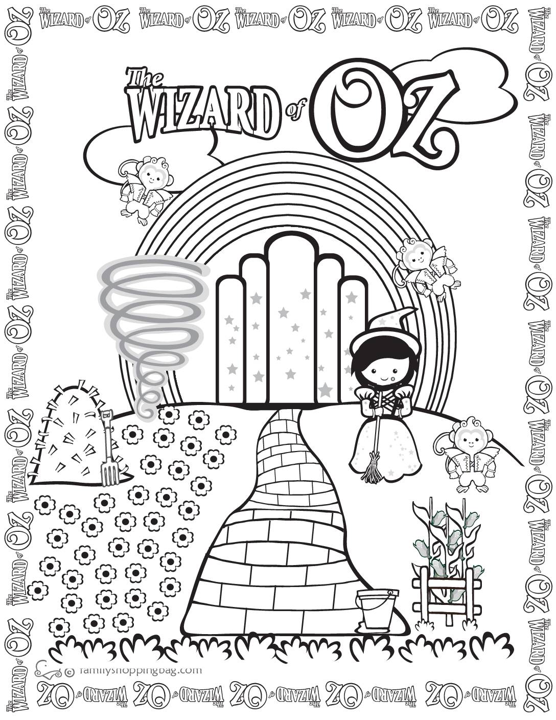 Coloring page wizard of oz