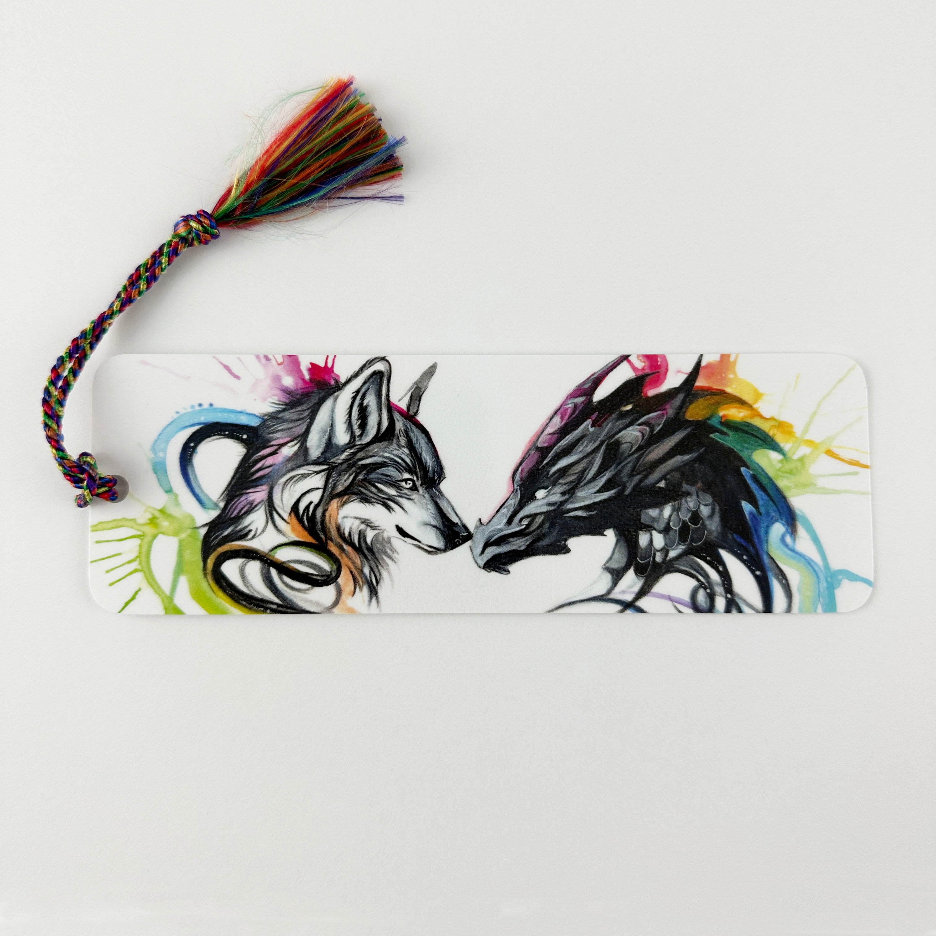 Dragon wolf splash bookmark by katy lipsb â k a artist shop