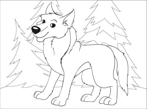 Wolf coloring page free printable coloring pages