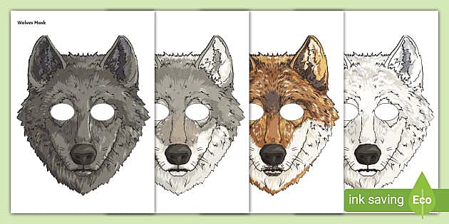 Wolf mask templates teacher made