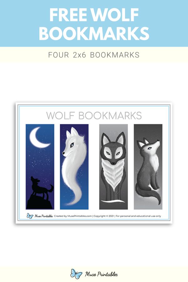 Stunning wolf bookmarks
