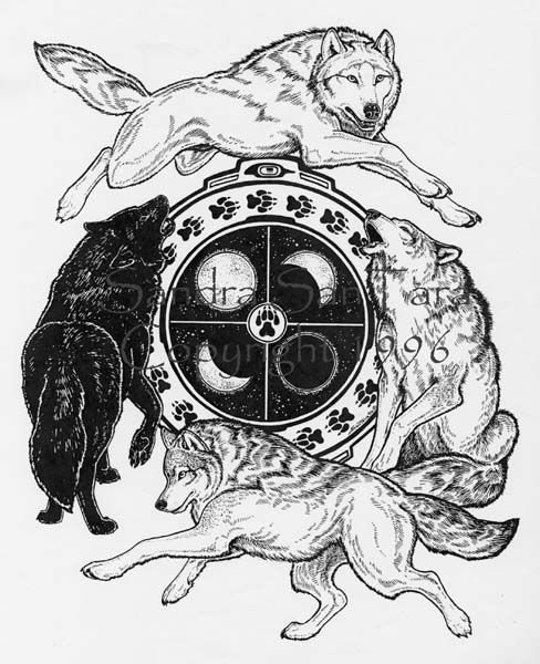 Wolf spirit shield page adult coloring pages animal coloring pages sketches