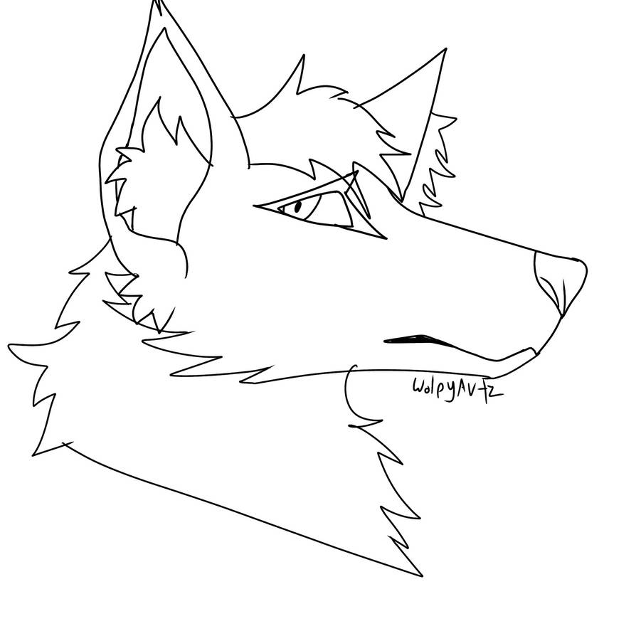 Wolf coloring page read description before using by wolpyyartz on