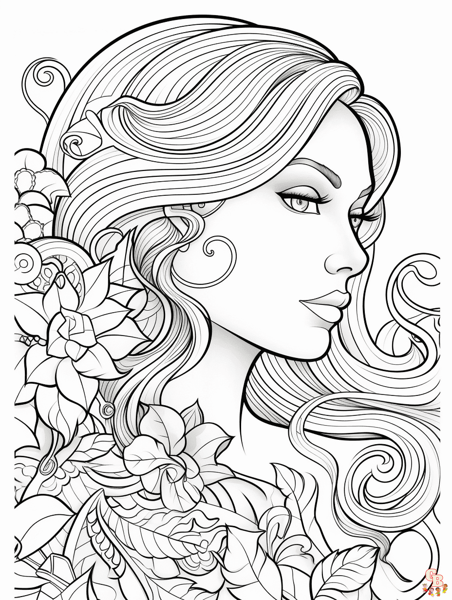 Printable women coloring pages free for kids and adults