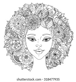 Fashion adult coloring book stock photos