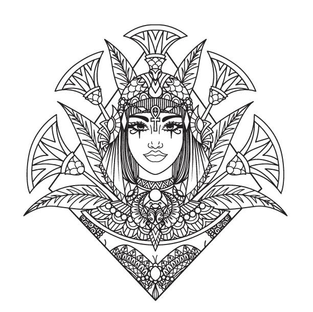 Woman coloring book stock illustrations royalty