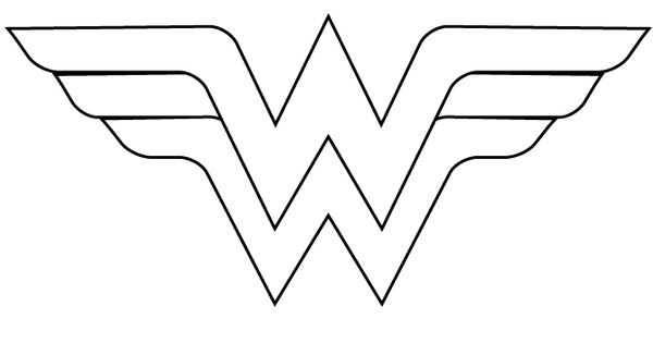 Printable template wonder woman logo