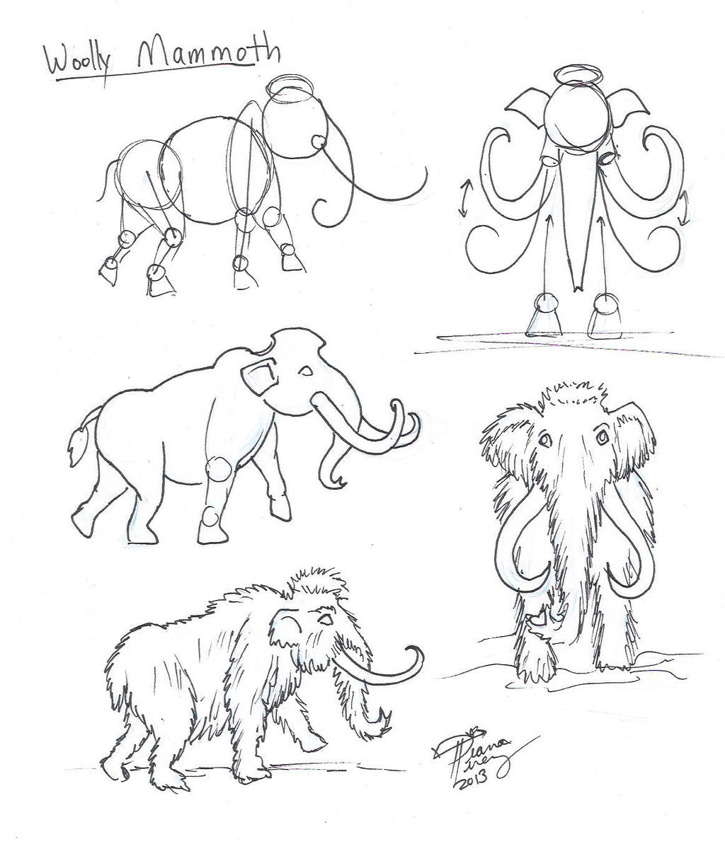 Draw a woolly mammoth by diana
