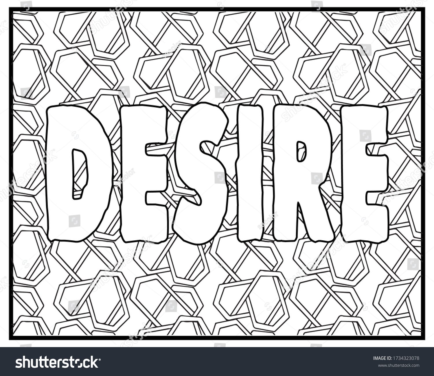 Motivational word coloring book coloring book stock vector royalty free