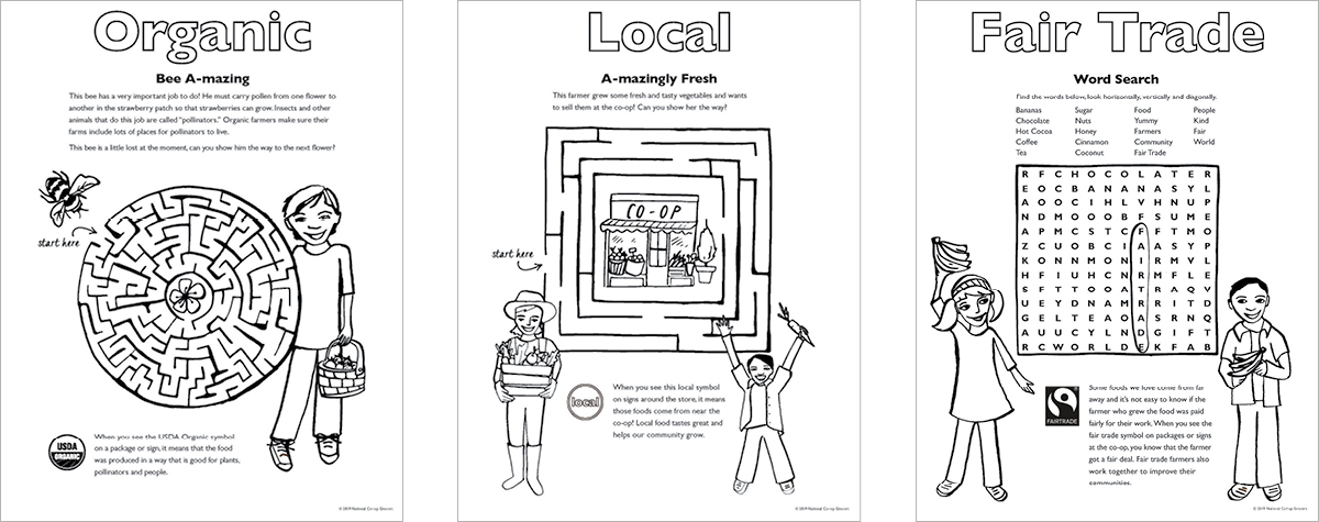 Download free coop explorers coloring and activity sheets plus recipes coop