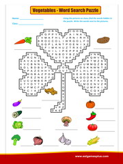 Shapes wordsearch puzzle worksheet
