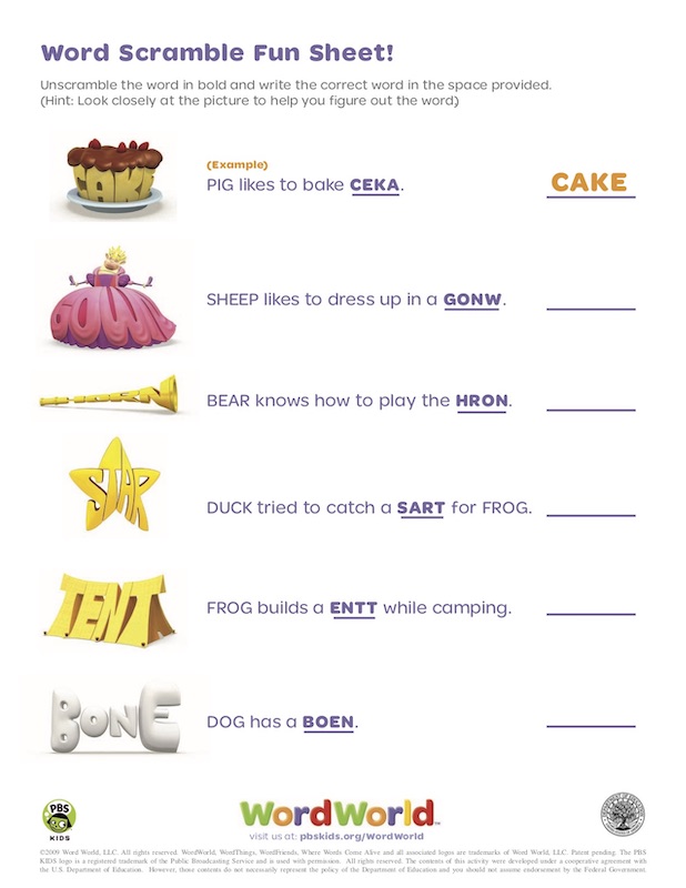Printable activities