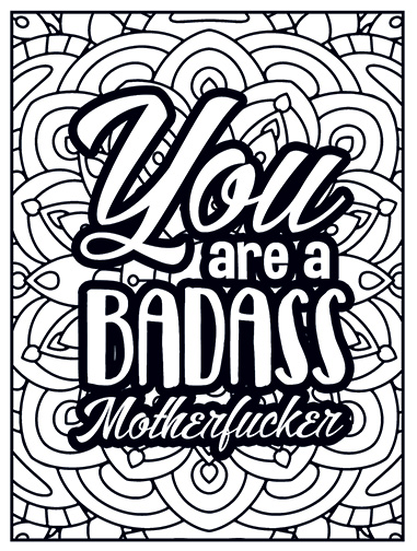 Free printable coloring pages for adults with swear words