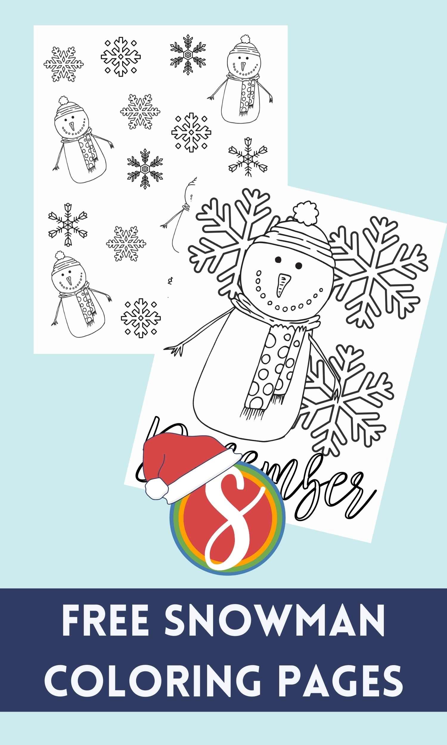 Free snowman coloring pages â stevie doodles