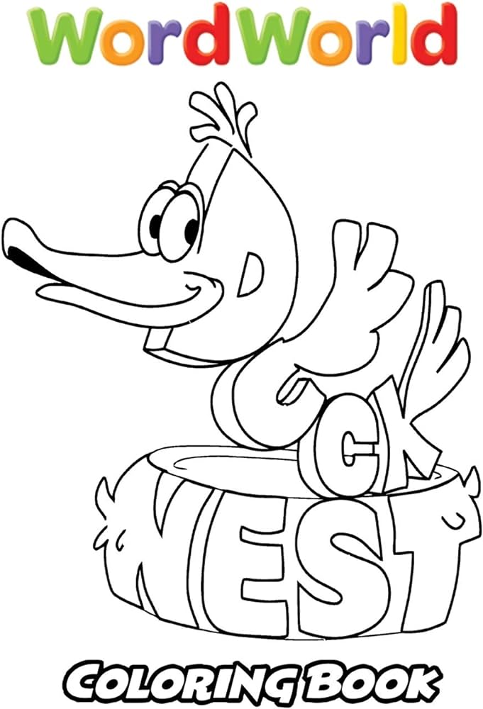 Wordworld coloring book coloring book for kids and adults activity book with fun easy and relaxing coloring pages books