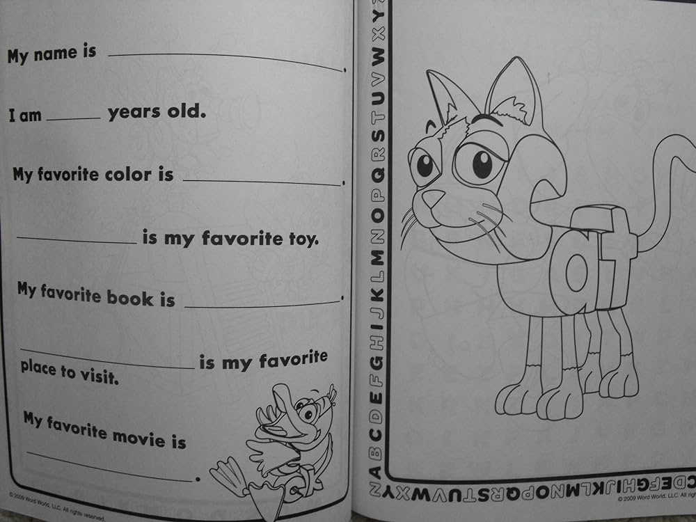 Wordworld jumbo coloring activity book where words come alive books