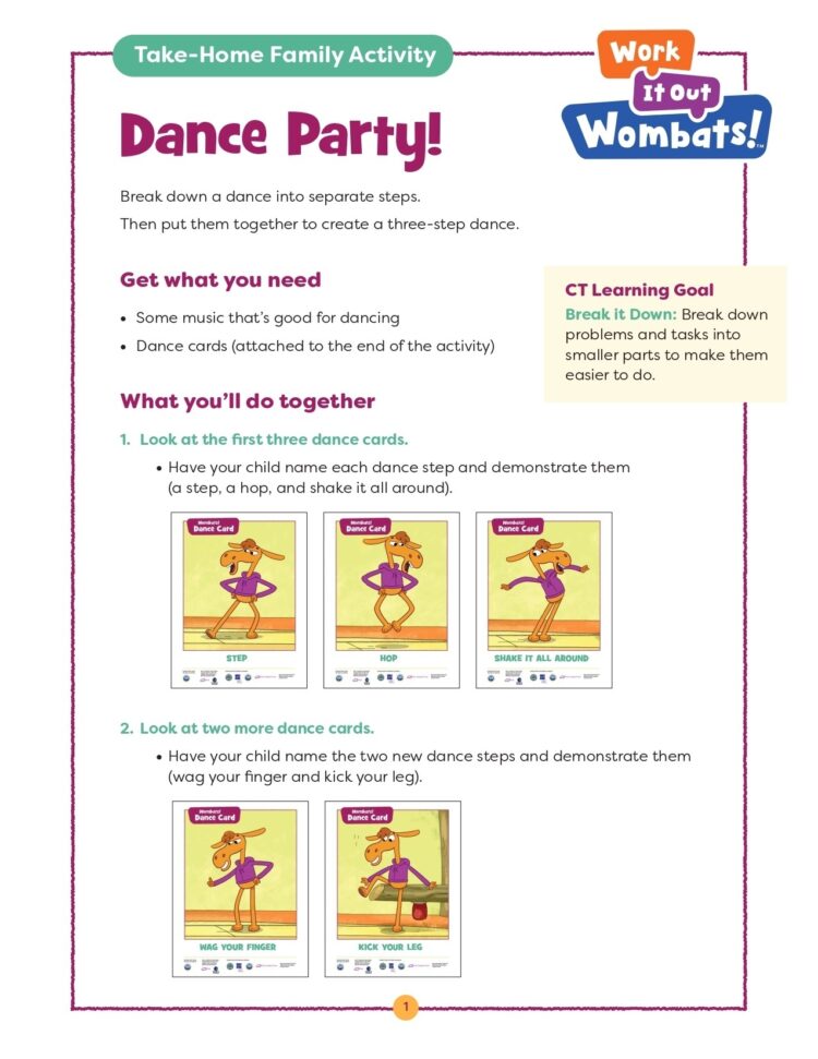 Dance party kids coloring pages kids for parents