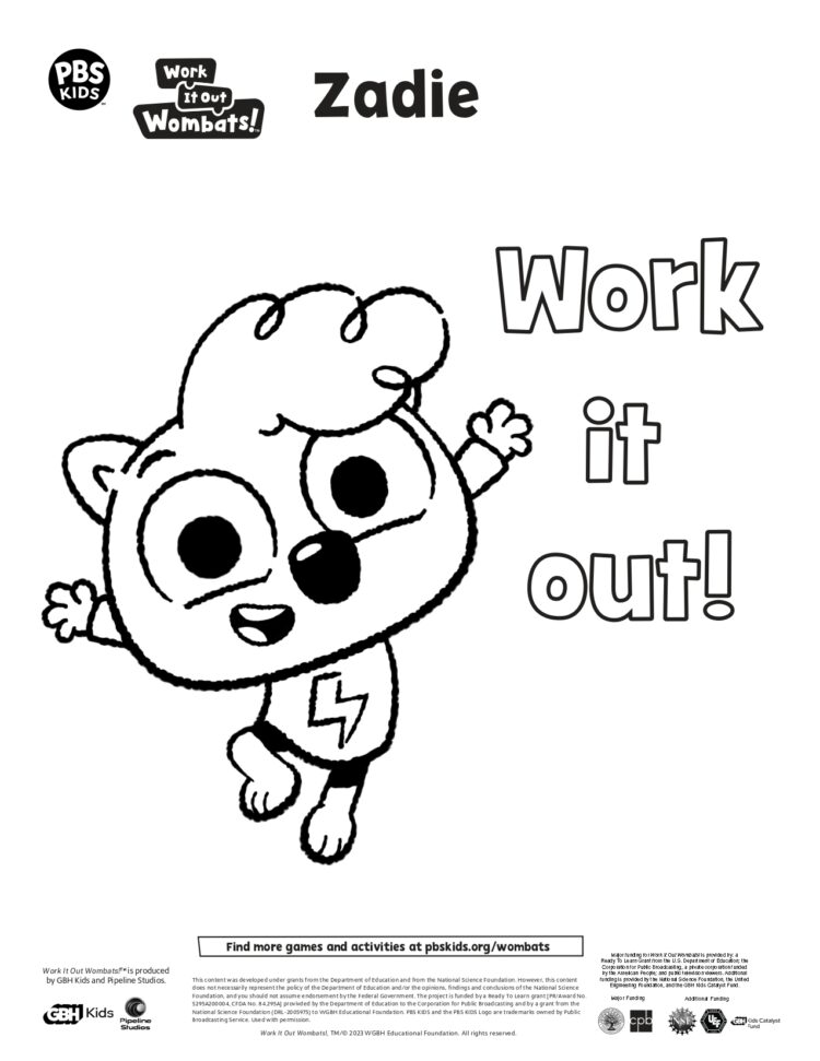 Zadie coloring page kids coloring pages kids for parents