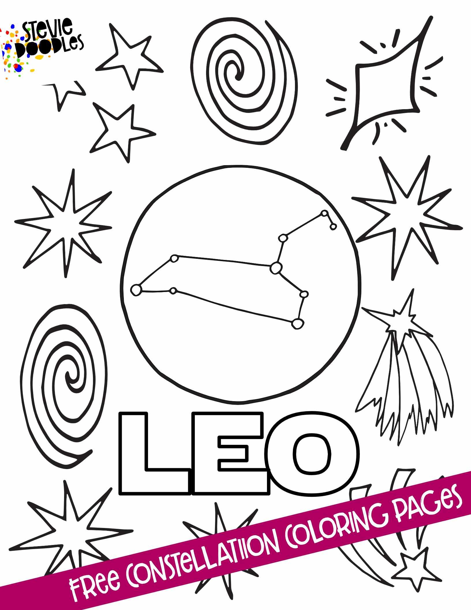 Constellations free constellation coloring pages â stevie doodles