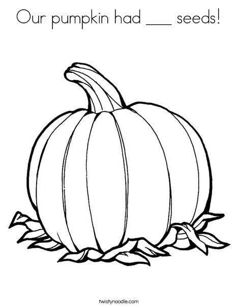 Our pumpkin had seeds coloring page
